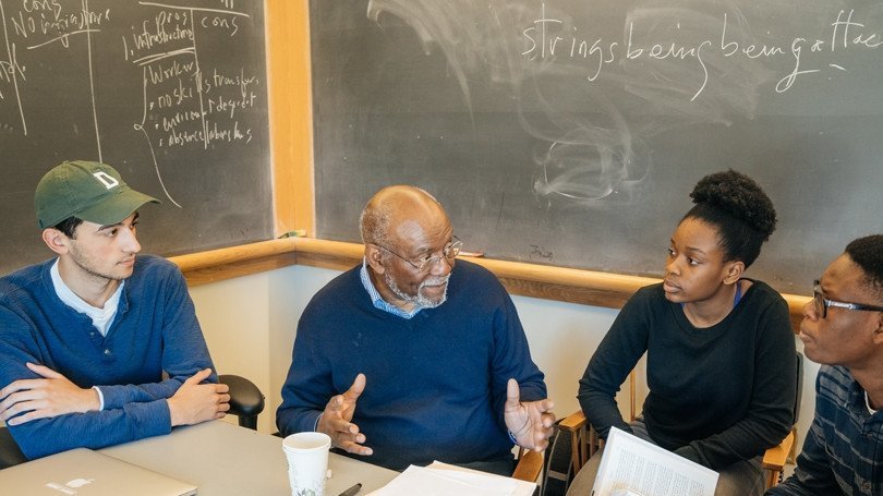 Visiting Scholar Ambassador Johnnie Carson speaks to students