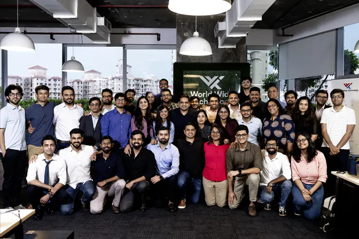 Group of employees from the India office